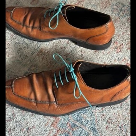 Cole Haan NikeAir Dress Shoes Size 11.5 Men's Derby Oxford Leather Brown Lace Up - Picture 2 of 7